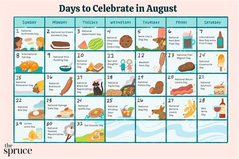 August Holidays and Observances .